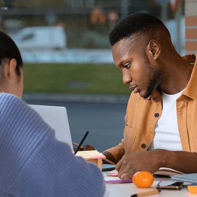 Students learning together